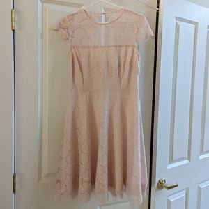 NWOT never worn Jessica Simpson pale pink lace mini dress in size 8